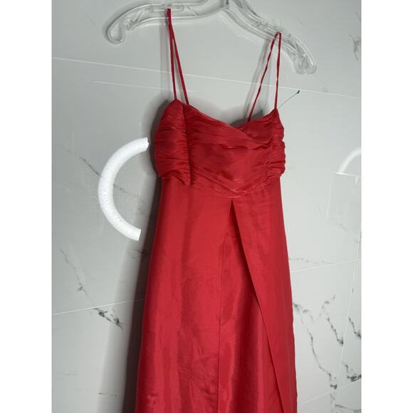 VTG Y2K Pink Empire Waist Open Back Formal Dress Gown Sz 6 USA Prom Wedding - Picture 2 of 9